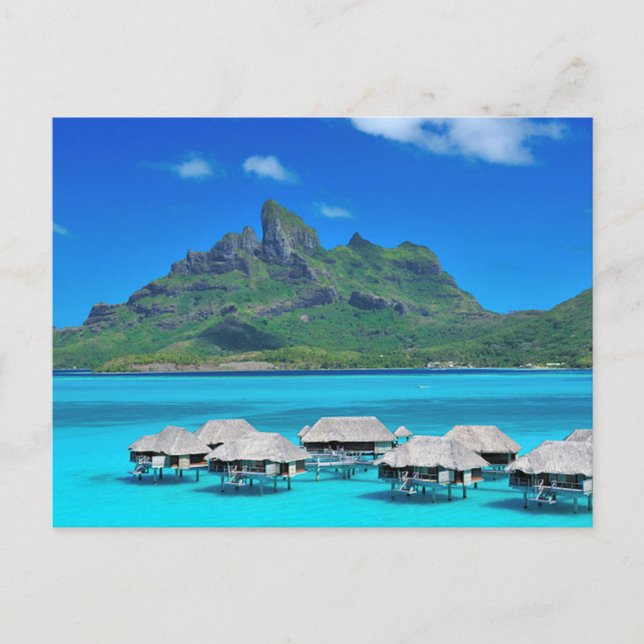 Carte postale Bora Bora, Sous-Le-Vent, Polynésie f (Devant)