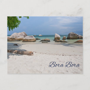 Carte Postale Bora Bora Tahiti Belle Plage Tropicale Rochers