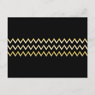 Carte Postale Bordure d'or - zigzag + votre dos et vos idées