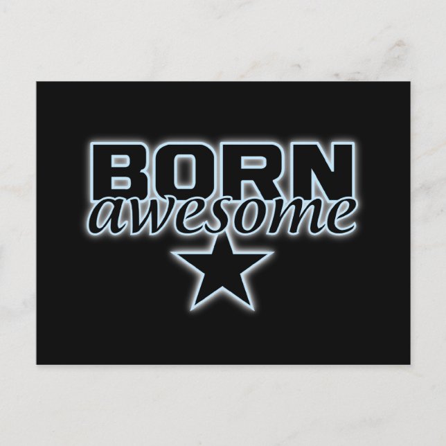 Carte postale Born Awesome (Devant)