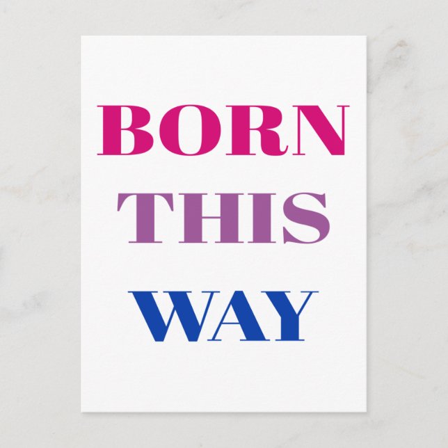 Carte Postale Born this way (Devant)