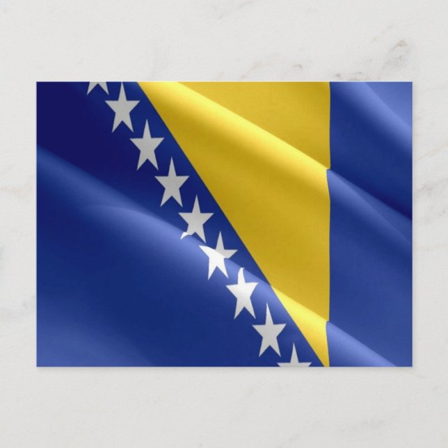 Carte Postale Bosnie-Herzégovine - Drapeau - (Devant)