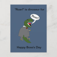 Boss Funny Dinosaur Joyeux Boss Day Personnalisez