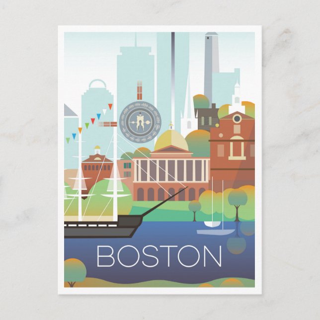 Carte postale Boston (Devant)