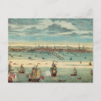 Boston 1800s Beach Sailboat Scene