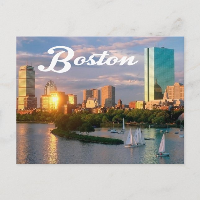 Carte Postale Boston - Boston Harbour Post Card (Devant)