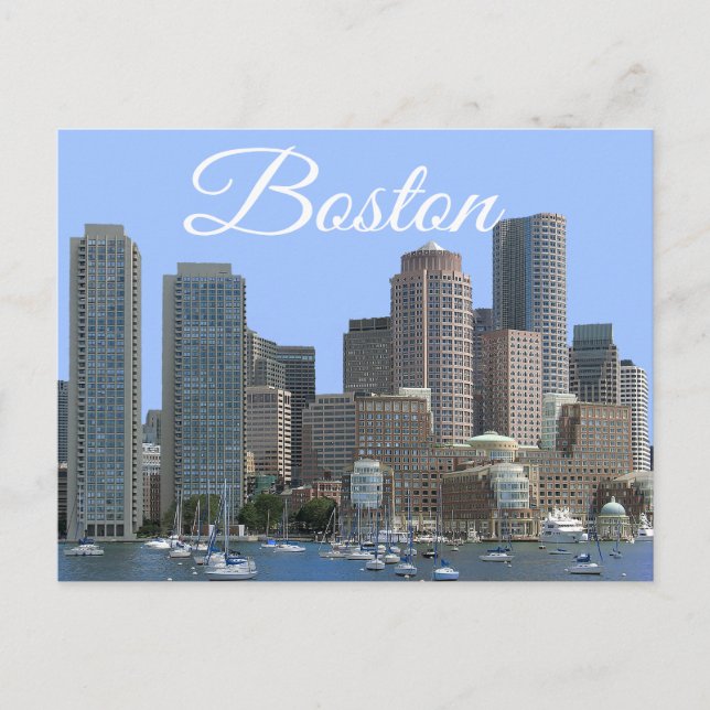 Carte Postale Boston - Boston Harbour Post Card (Devant)