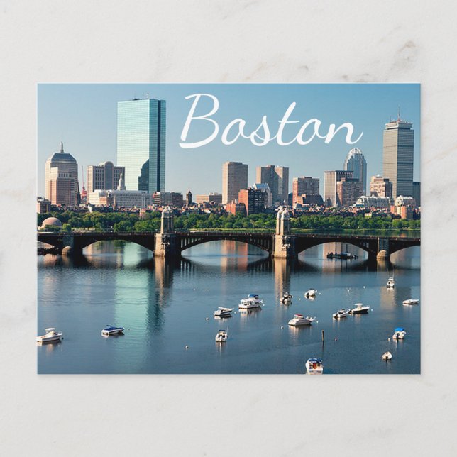 Carte Postale Boston - Boston Harbour Post Card (Devant)