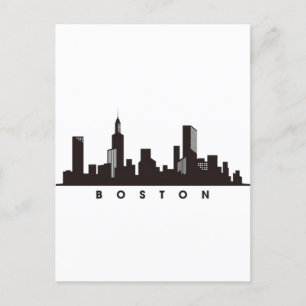Carte Postale Boston City Skyline, boston ma skyline