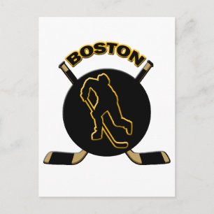 CARTE POSTALE BOSTON HOCKEY