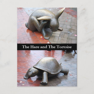 Carte Postale Boston - Le lièvre et la tortue