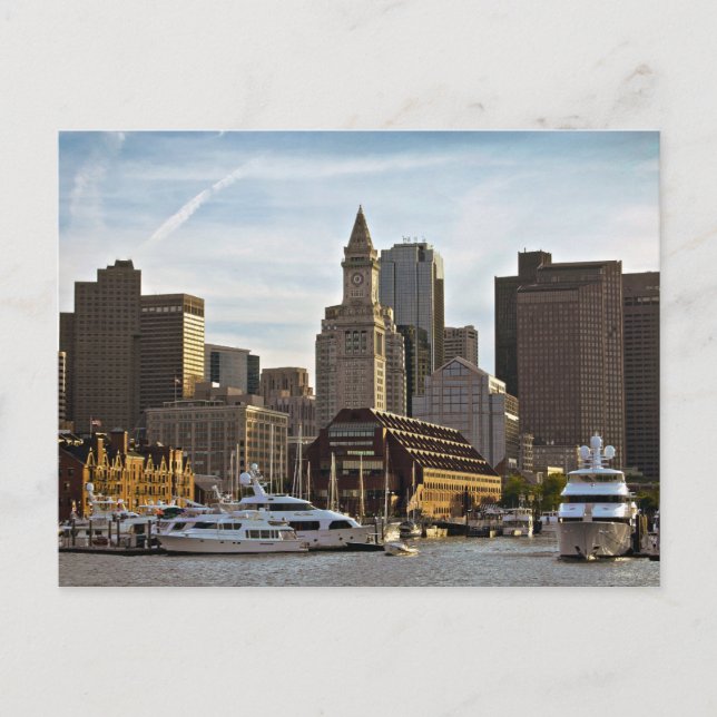 Carte postale Boston Long Wharf (Devant)
