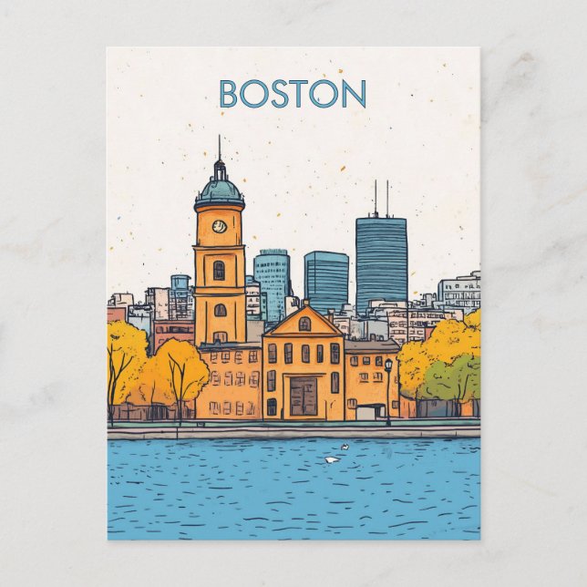 Carte Postale Boston MA USA Travel (Devant)
