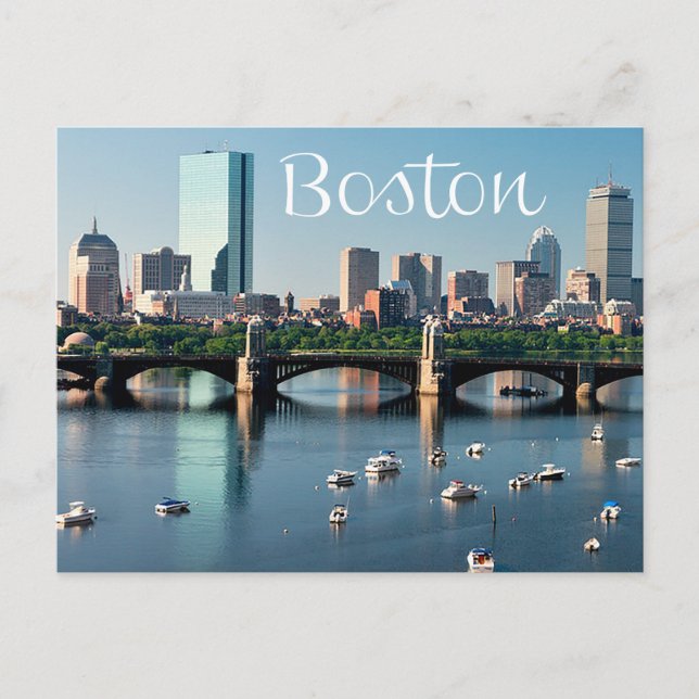Carte Postale Boston, Massachusetts - Boston Skyline Post Card (Devant)