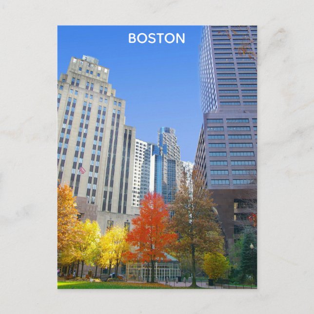 Carte Postale Boston Massachusetts City Skyline Photo Voyage (Devant)