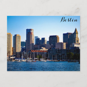 Carte Postale Boston Massachusetts Downtown City Skyline