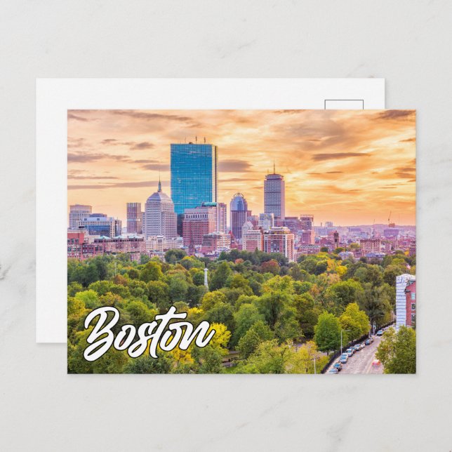 Carte Postale Boston, Massachusetts, États-Unis (Devant / Derrière)
