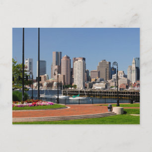 Carte Postale Boston Massachusetts, Harbour & Skyline Postcard