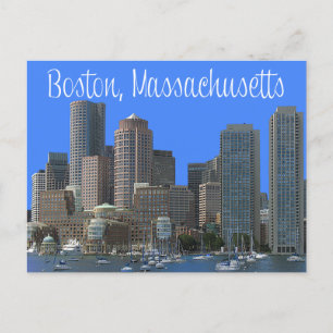 Carte Postale Boston, Massachusetts, Skyline États-Unis