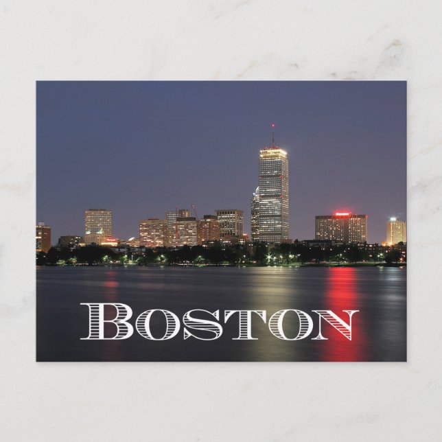 Carte Postale Boston Massachusetts Skyline - USA (Devant)
