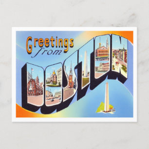 Carte postale Boston, Massachusetts Vintage Big Le