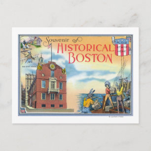 Carte Postale Boston, MassachusettsScènes historiques de Boston