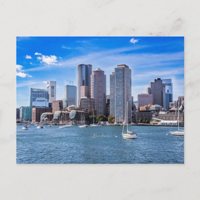 Carte Postale Boston Skyline (Devant)