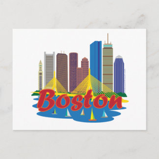 Carte Postale Boston Skyline