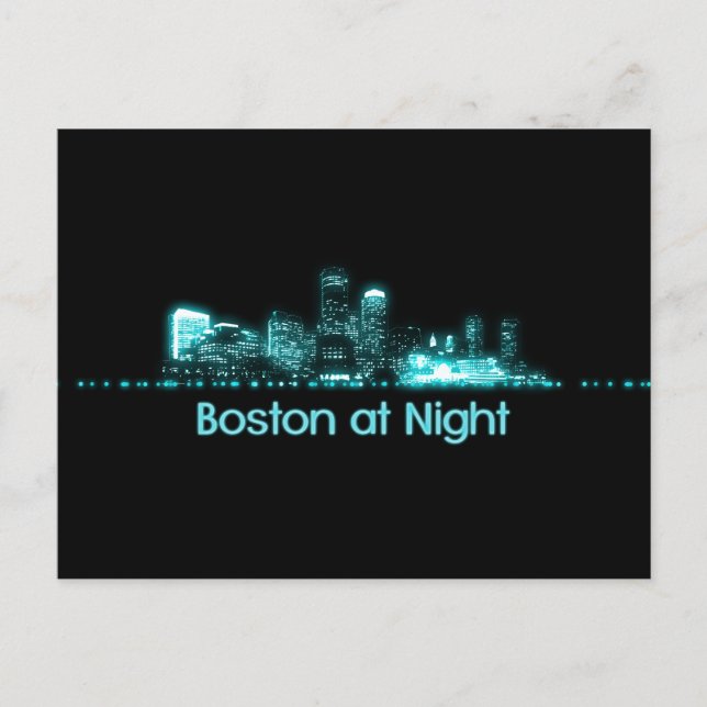 Carte Postale Boston Skyline (Devant)