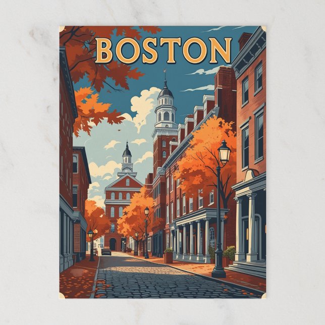Carte Postale Boston Street (Créateur téléchargé)