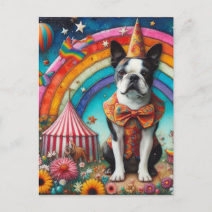 Carte Postale Boston Terrier Circus Encaustic
