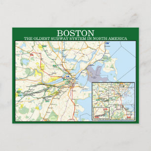 Carte postale Bostons MBTA