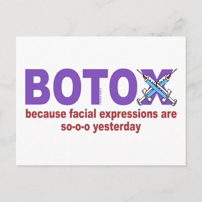 Carte Postale BOTOX parce que les expressions faciales sont si h (Devant)