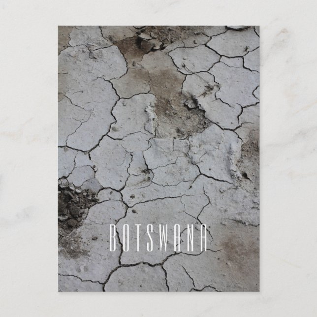 Carte Postale Botswana Paysage Sel Pans Cracké Boue Sèche (Devant)