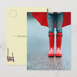 Carte Postale Botte de pluie en caoutchouc, poste