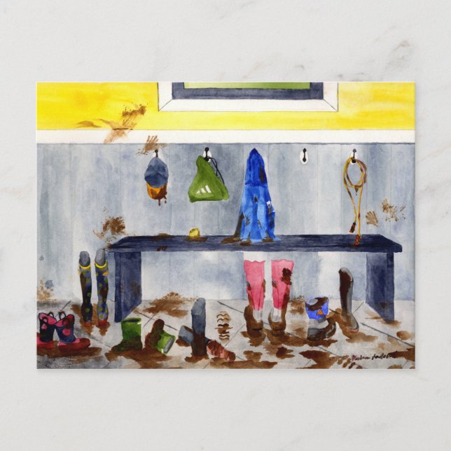 carte postale bottes de boue (Devant)