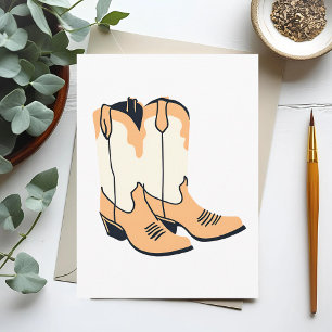 Carte Postale Bottes de cow-boy marron