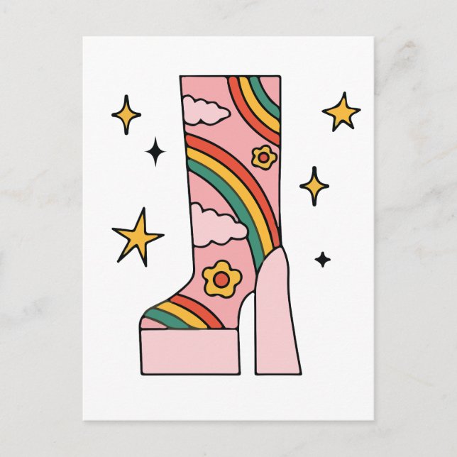 Carte Postale Bottes de fille (Devant)