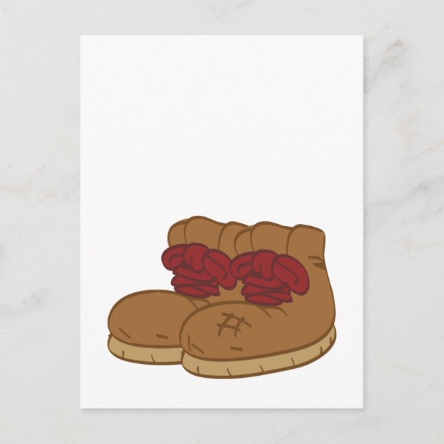 Carte Postale Bottes de randonnée (Devant)