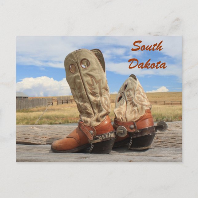 Carte Postale Bottes du Dakota du Sud (Devant)