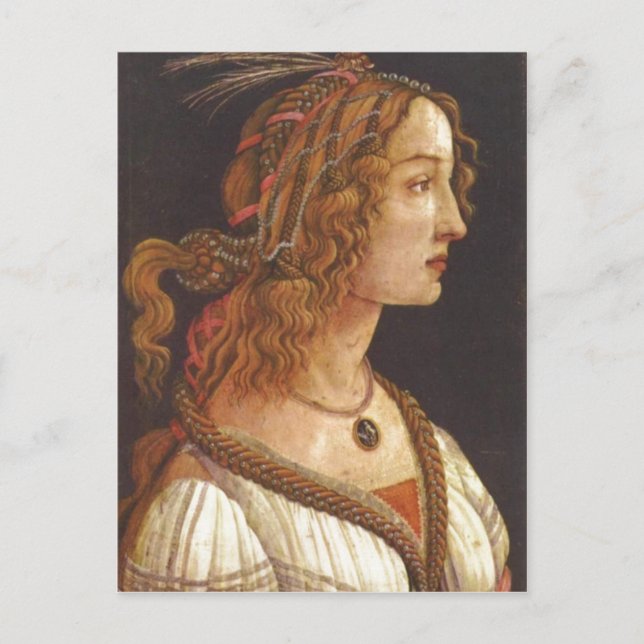 Carte Postale Botticelli, Sandro Portr? t einer jungen Frau (Sim (Devant)
