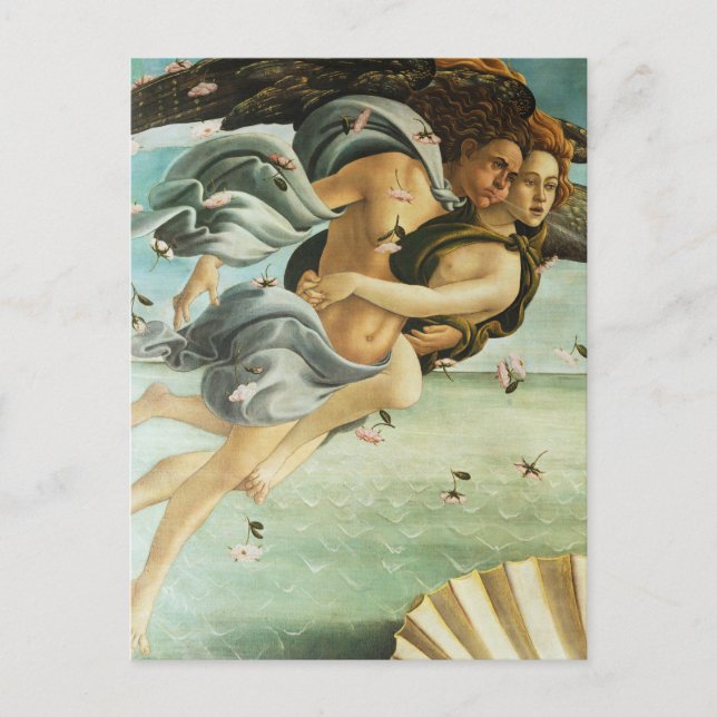 Carte Postale Botticelli "The Birth of Venus - Zephyr & Chloris" (Devant)