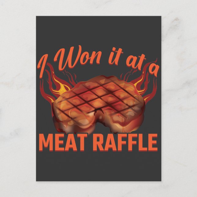 Carte Postale Boucher à vapeur au barbecue du gagnant du raffle  (Devant)