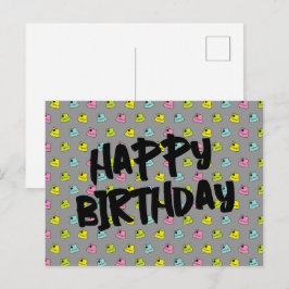 Carte Postale Bouchon de peinture en spray - Joyeux Anniversaire