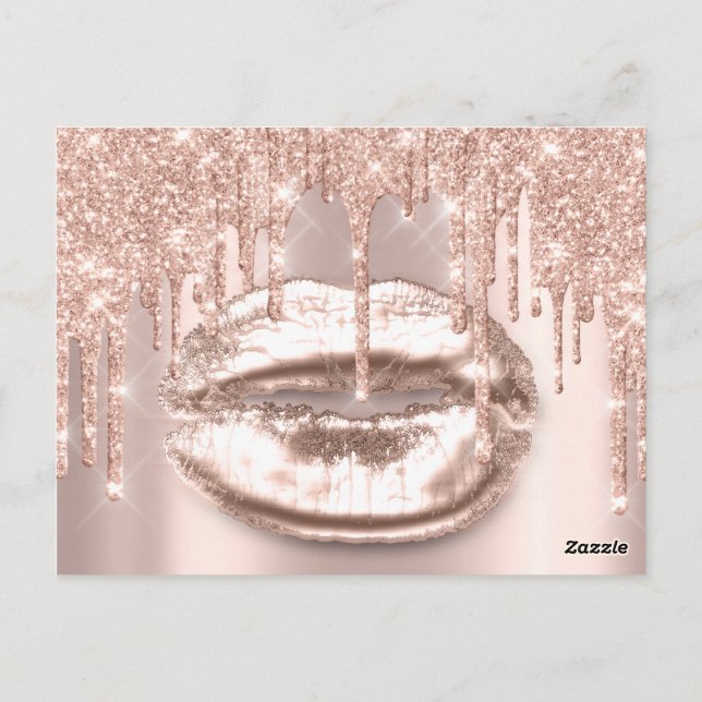 Carte Postale Boucles de certificats-cadeaux Kiss LIps Étincelle (Dos)