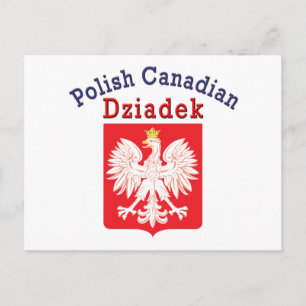 Carte Postale Bouclier de l'aigle canadien polonais Dziadek