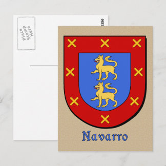 Carte Postale Bouclier héraldique ancestral Navarro