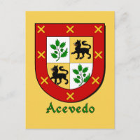 Bouclier héraldique de la famille Acevedo
