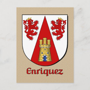 Carte Postale Bouclier héraldique de la famille Enriquez