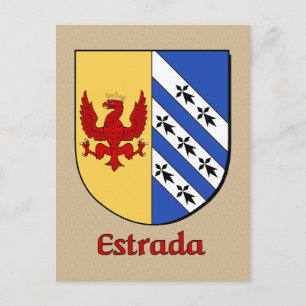 Carte Postale Bouclier héraldique de la famille Estrada